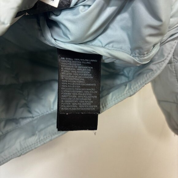 The North Face Thermoball Eco Jacket Light Blue Quilted Puffer Long Sleeve Girls - Picture 4 of 8